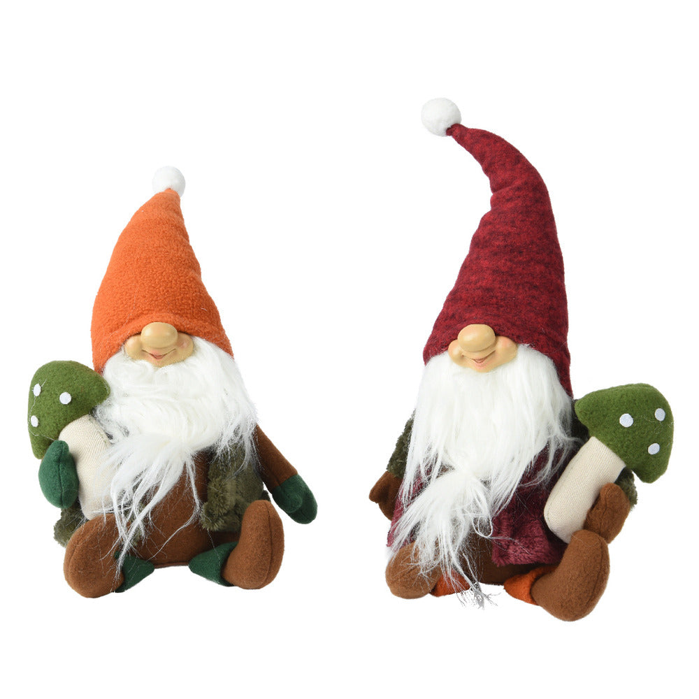 Decoris Polyester Gnome 28cm - 2 Assorted,