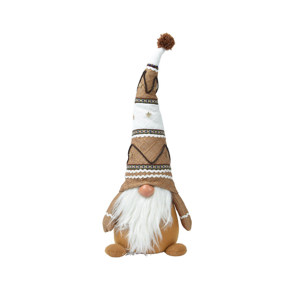 Decoris Polyester Gnome Doorstop 55cm - Brown,
