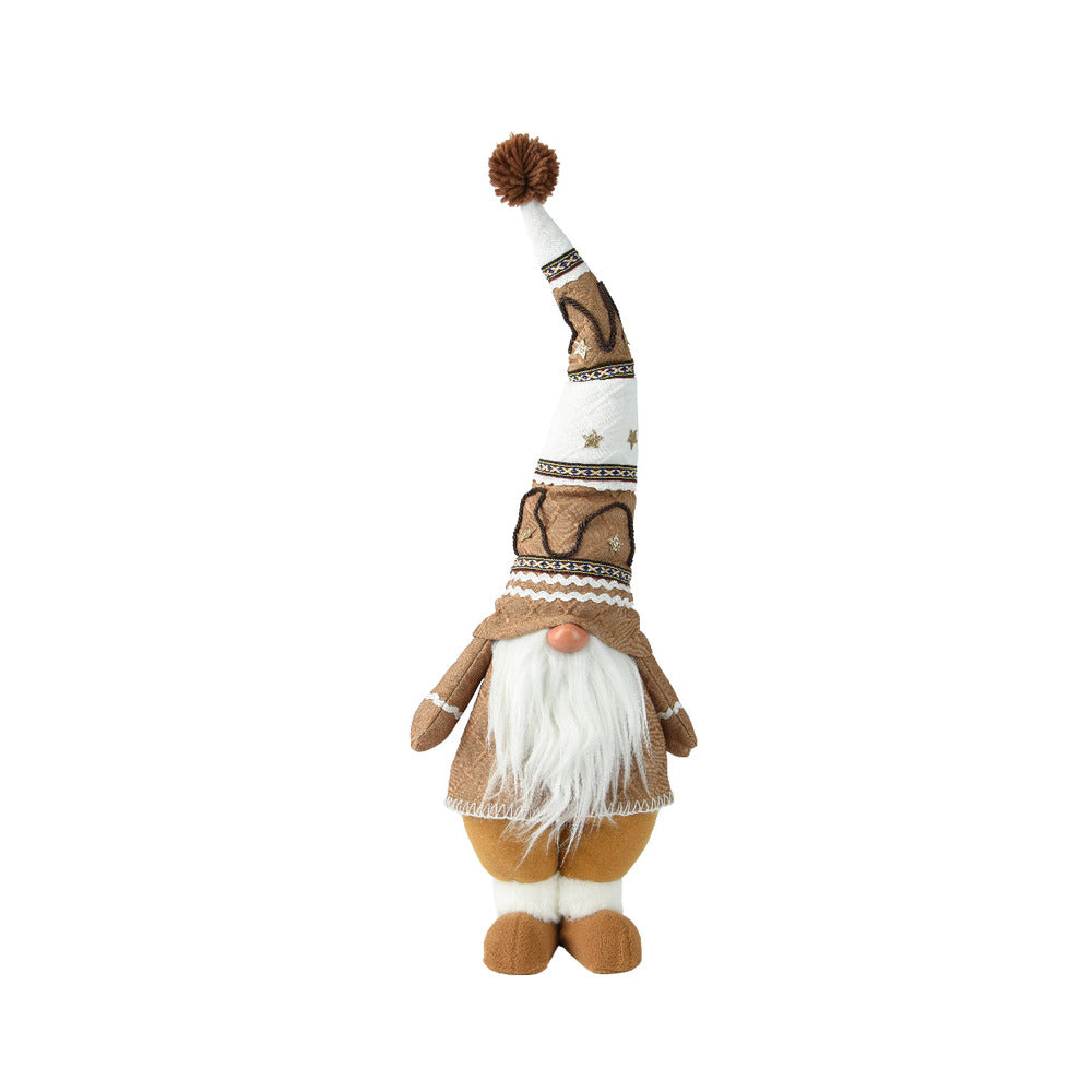 Decoris Polyester Standing Gnome 65cm - Brown,