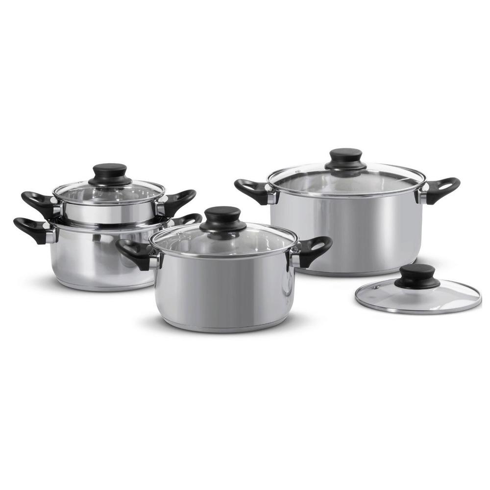 Domotti Stainless Steel Pots 8 Elements (16, 18, 20, 24cm)