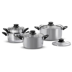 Domotti Stainless Steel Pots 8 Elements (16, 18, 20, 24cm)