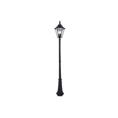 Lutec London Solar Pole Post Light 2.2m - Matt Rust