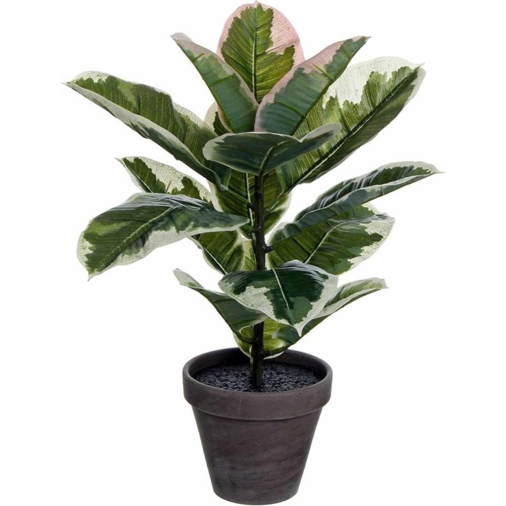 Mica Decorations Rubber Artificial Plant Variegated d13,5cm - h47,