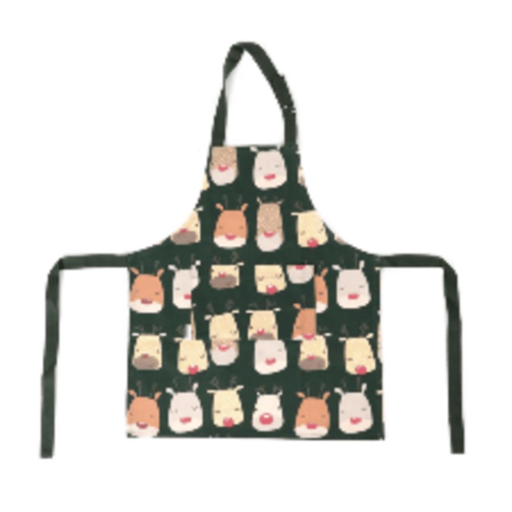 Homla Reindeer Children Apron Green 50X60 cm