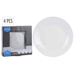 Porcelain Plate 24cm x4 - White ,