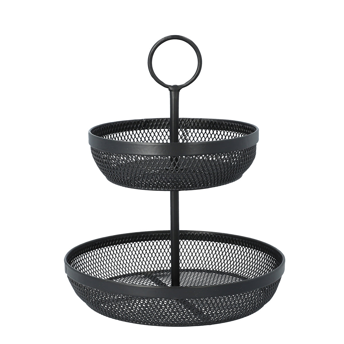 Homla Gridio Two-Story Basket  Black 31X26 cm