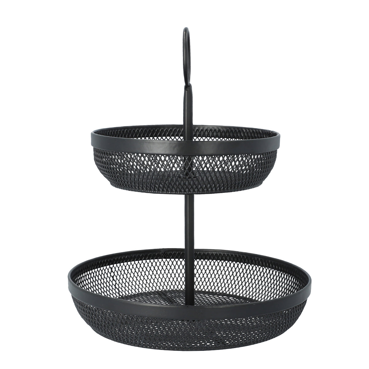 Homla Gridio Two-Story Basket  Black 31X26 cm