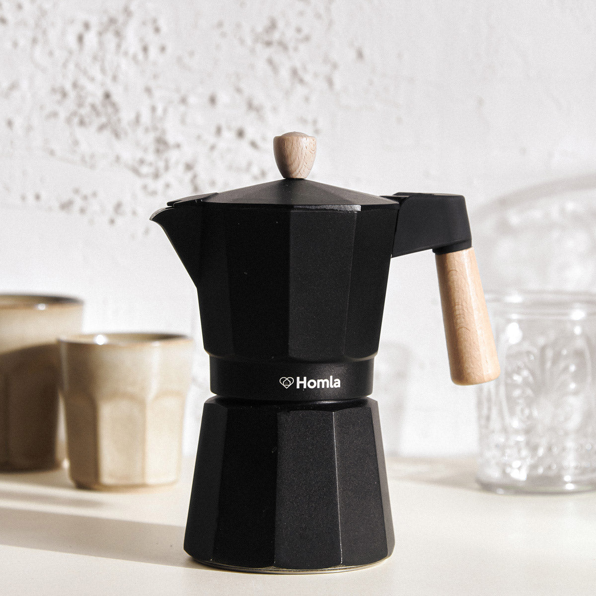 Homla Mia Mokka Coffee Maker Black 6 Cup
