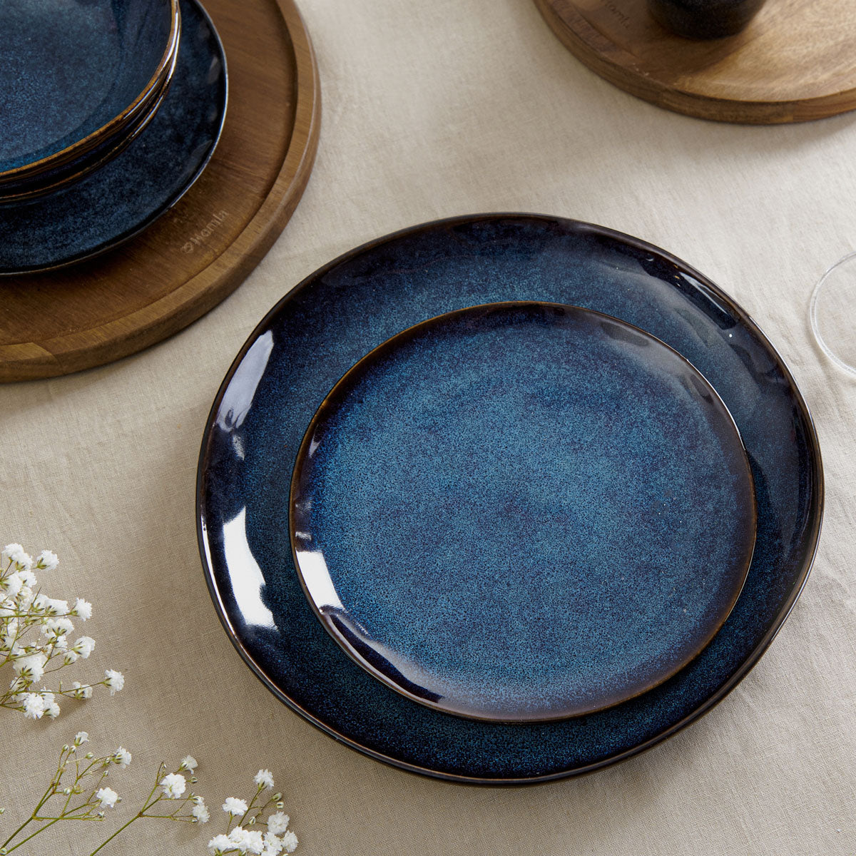 Homla Casper  Dinner Plate Navy Blue 27 cm