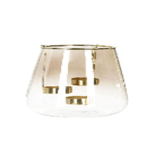 Homla Galia Glass Candle Holder Golden  15X15X20 cm