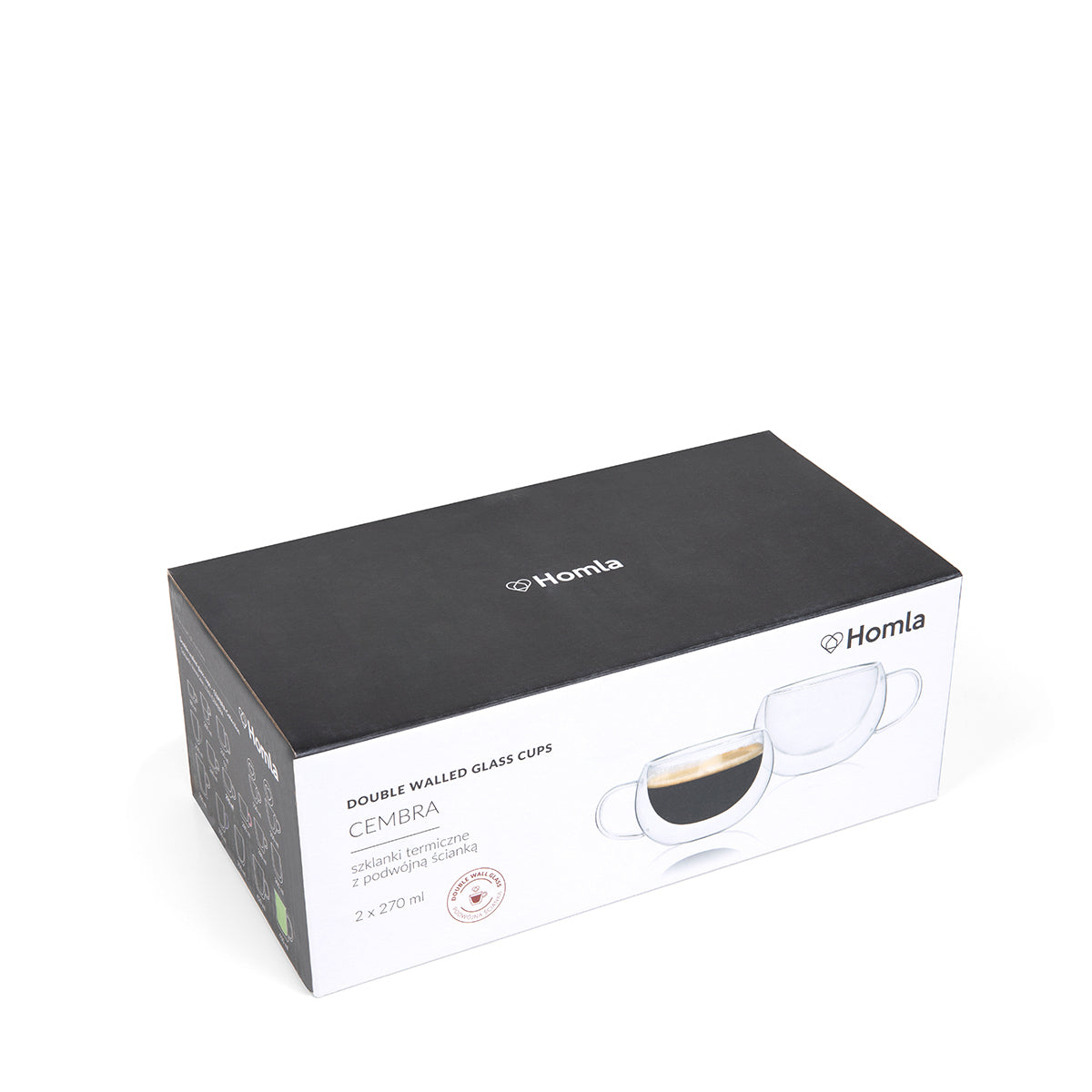 Homla Cembra Thermo Cups Transparent 0,27 L, 2 Pcs