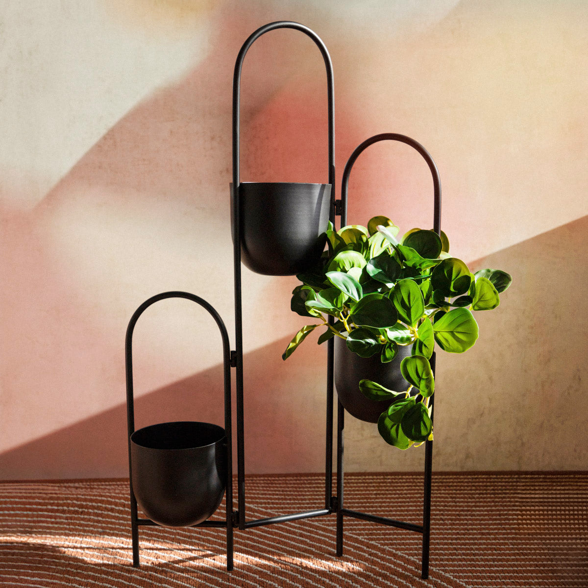 Homla Floero Pots Black 49X14X80 cm