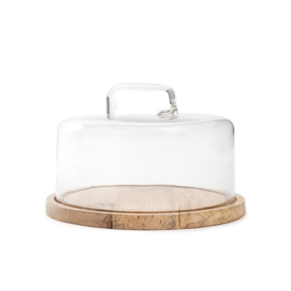 WOOD COLONY CAKE STAND NATURAL 25X16 CM