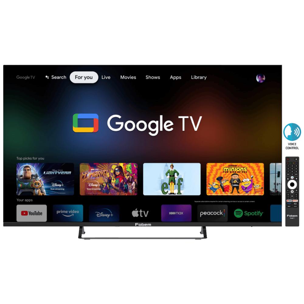 Fobem 50" 4K Ultra HD LED TV, Google TV