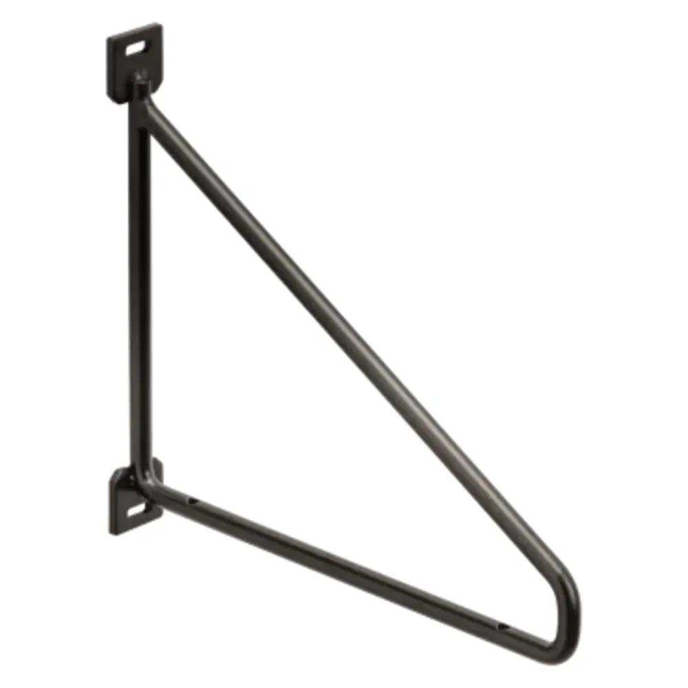 Spaceo Lumo 14cm Triangle Shelf Bracket - Metal Black
