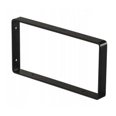 Spaceo Plata 10 x 18cm Rectangular Shelf Bracket Set of 2 Pieces - Metal Black