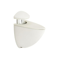 Glass Shelf Bracket Set of 2 Pieces 0.2cm to 0.6cm - White