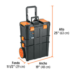 Truper, 19"X 25" 3 In 1 Detachable Mobile Work Box,