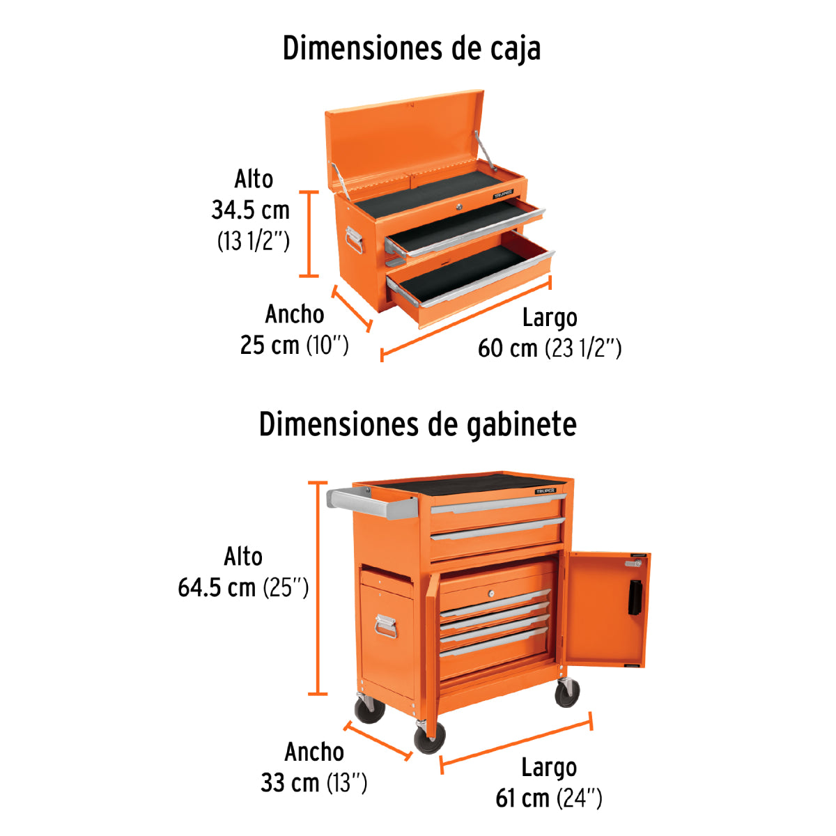 Truper, 7-Drawer Rolling Tool Cabinet,