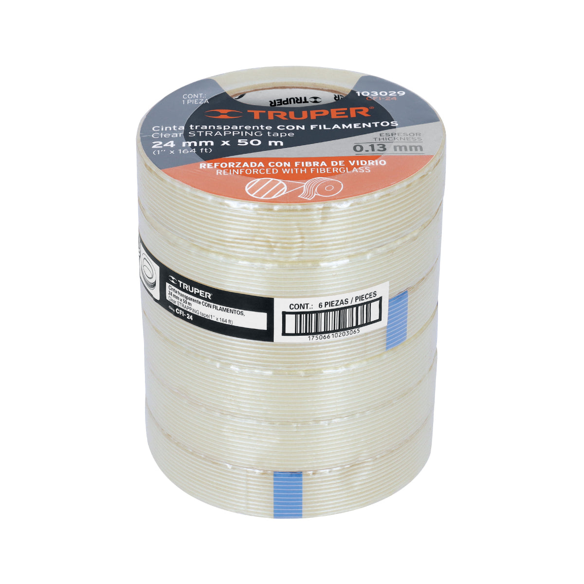 Truper, 1" X 50M High Strength Filament Tape..