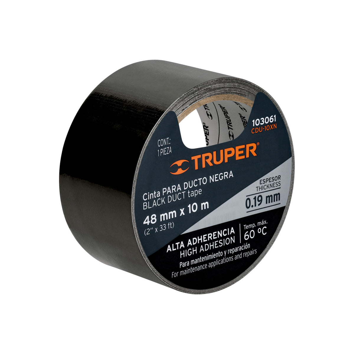 Truper 11 Yd, Black Duct Tape,