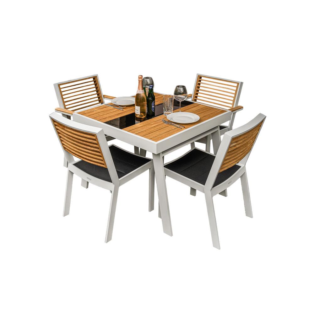 HiGold York Outdoor Dining Table Set With 2 Armchairs & 2 Chairs