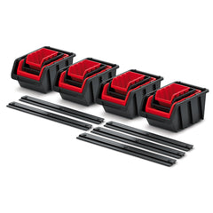 Kistenberg SetTruck Strorage Bin Set - 16 Bins & 5 Hanging Bar,