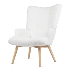 Homla Moss Teddy Boucle Armchair White  70X95 Cm