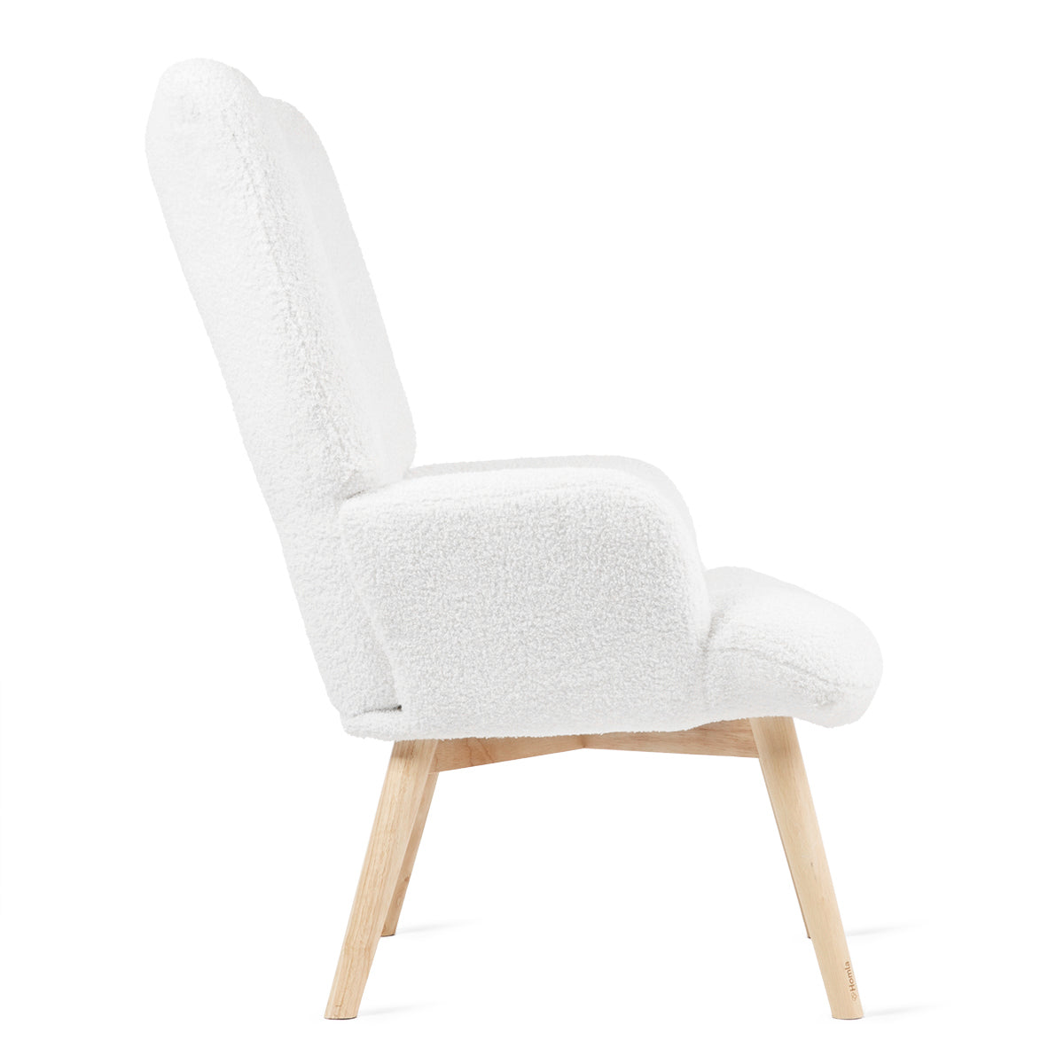 Homla Moss Teddy Boucle Armchair White  70X95 Cm