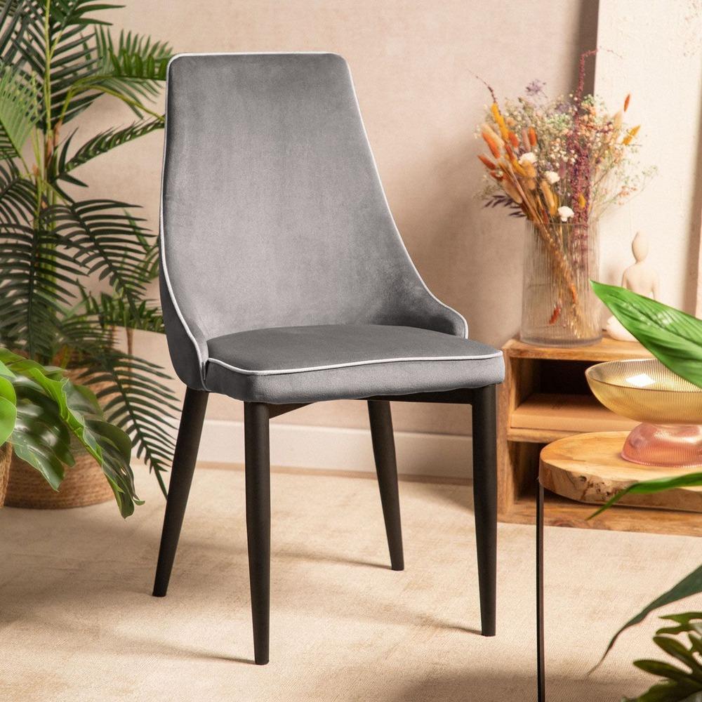 Homla Louis Ribbon Chair Grey 44X59X88 Cm