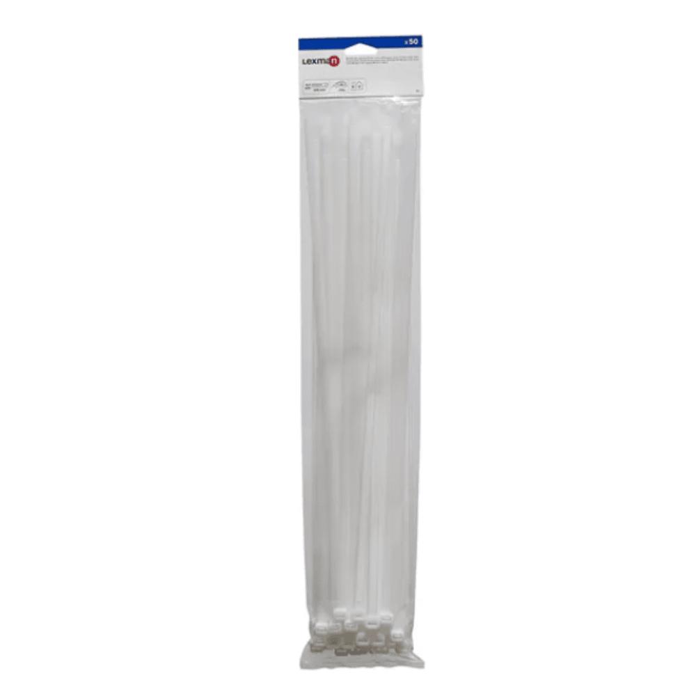 Lexman Cable Tie Pack of 50 Pieces 50cm x 0.85cm - White