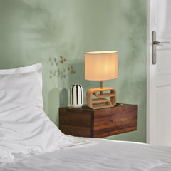 TABLE LAMP HEVEA WOOD NATURAL WH E14X1 H32 INSPIRE NASIMO