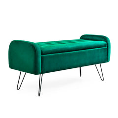 Homla Bench  Venlo  Velour Green  100X39X45Cm