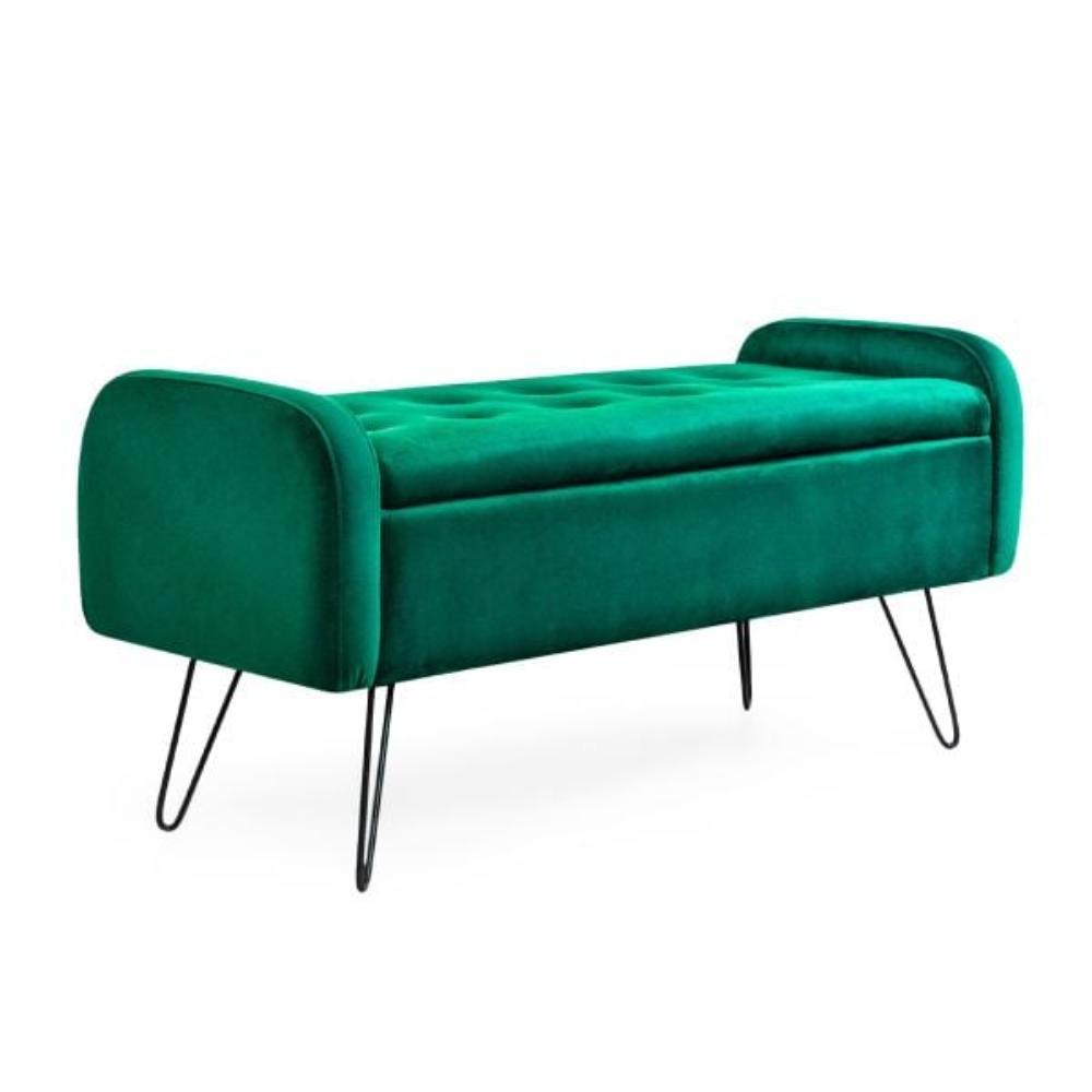 Homla Bench  Venlo  Velour Green  100X39X45Cm