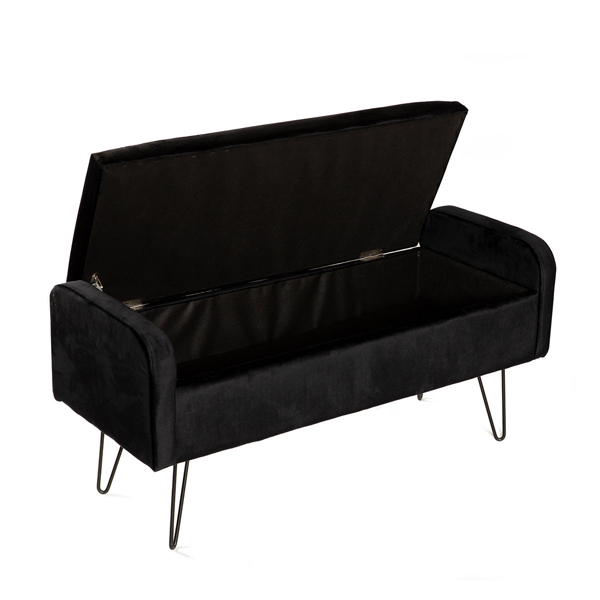 Homla Bench  Venlo  Velour Black  100X39X45Cm