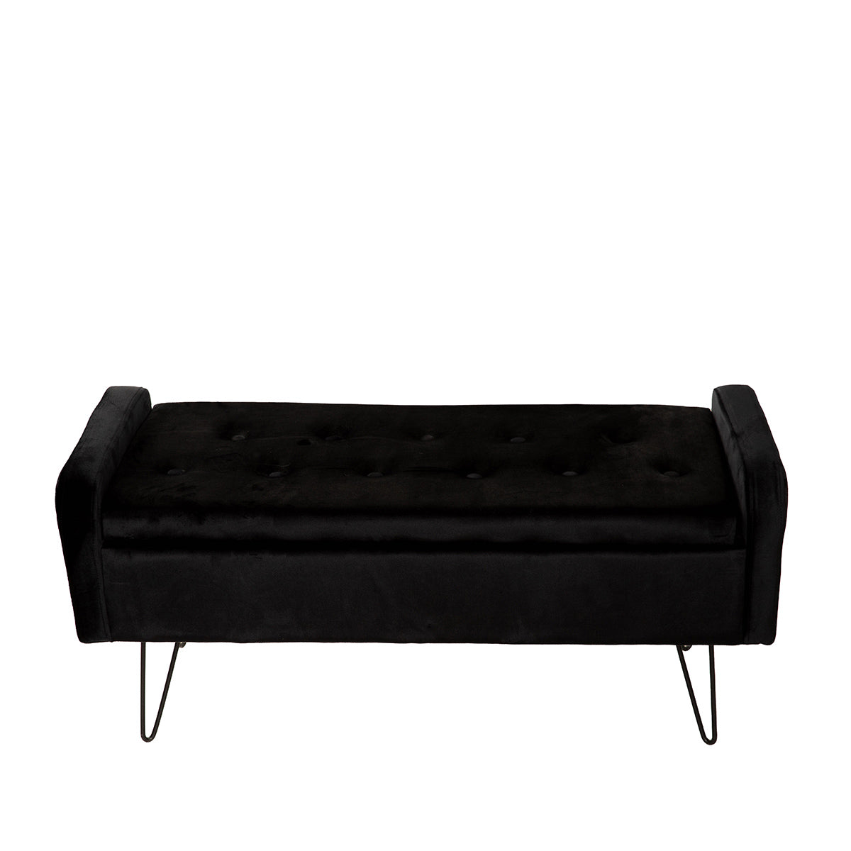 Homla Bench  Venlo  Velour Black  100X39X45Cm
