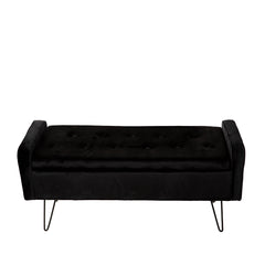 Homla Bench  Venlo  Velour Black  100X39X45Cm