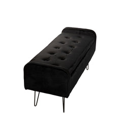 Homla Bench  Venlo  Velour Black  100X39X45Cm