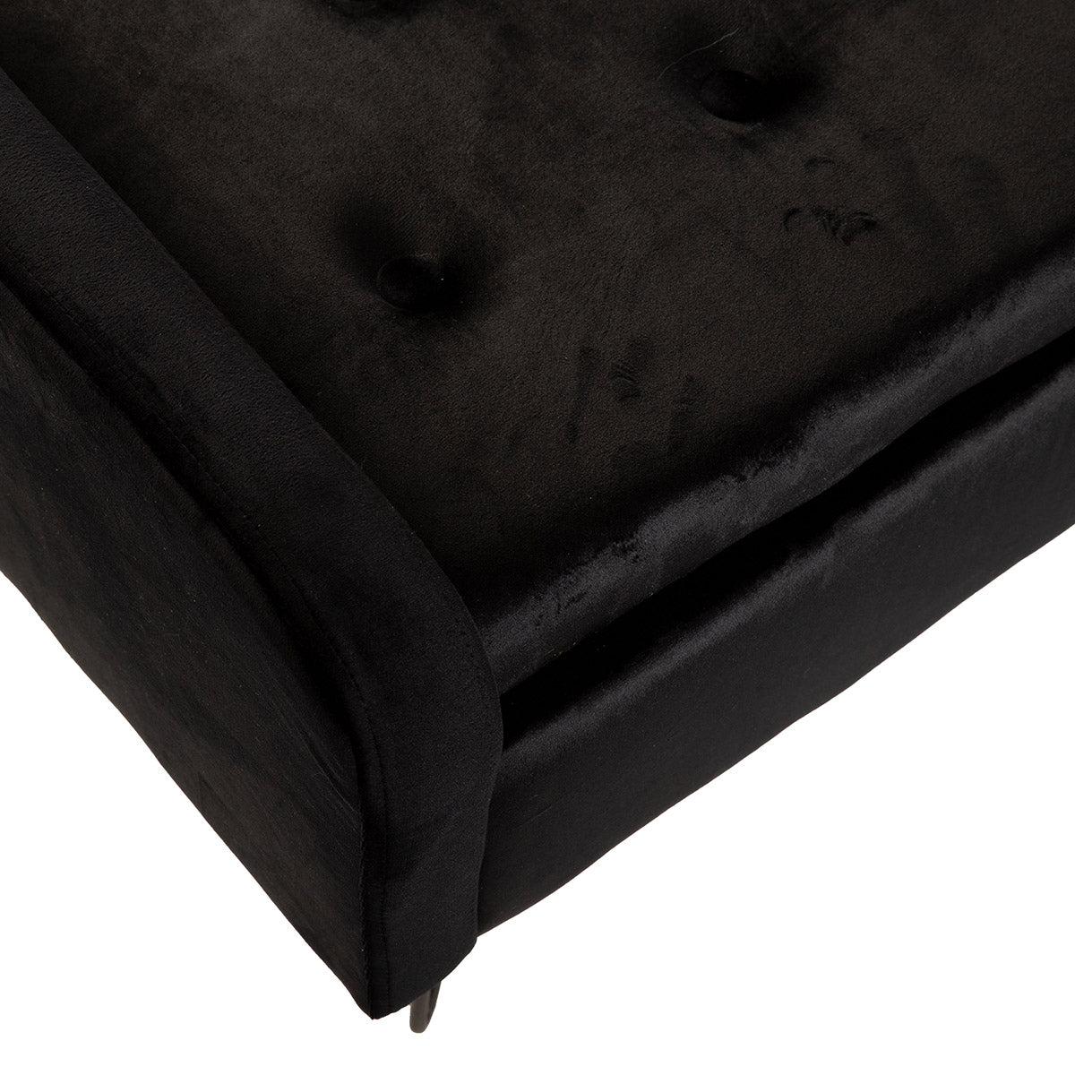 Homla Bench  Venlo  Velour Black  100X39X45Cm