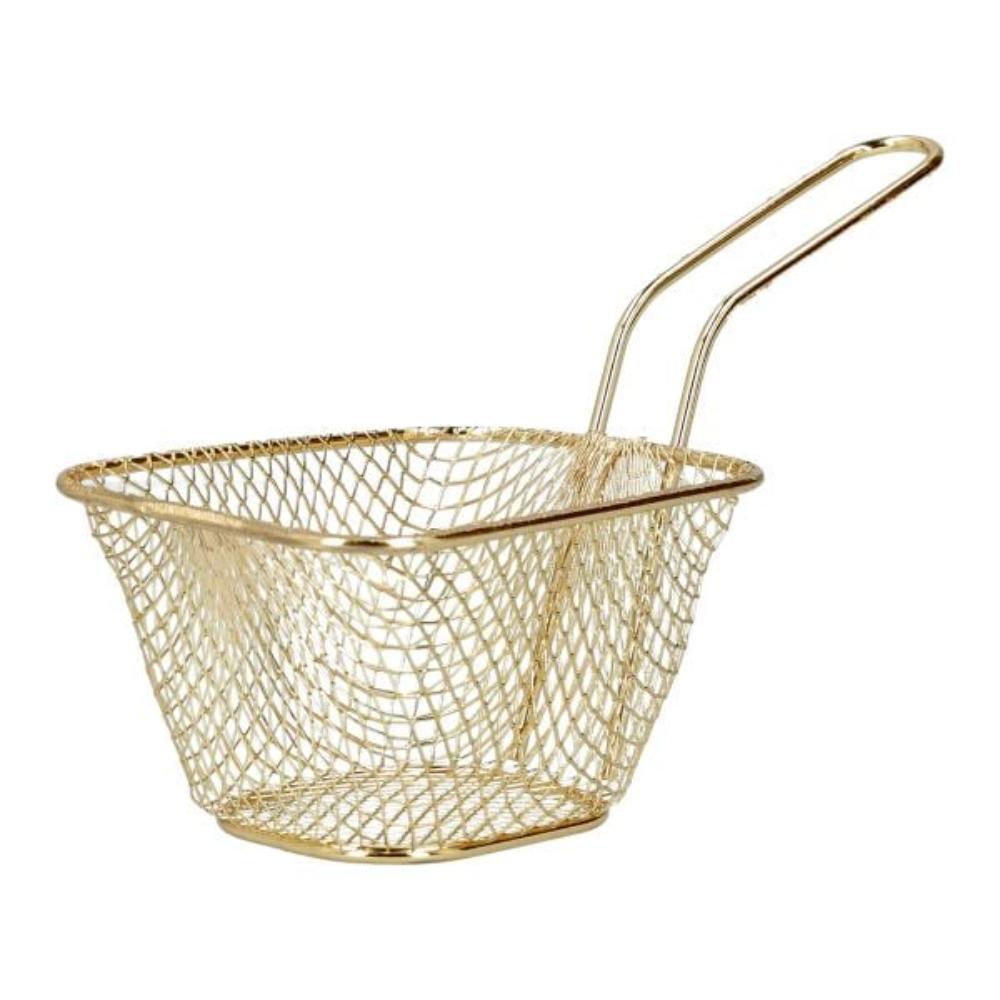 Homla Tapas Serving Basket Golden 20X9 Cm