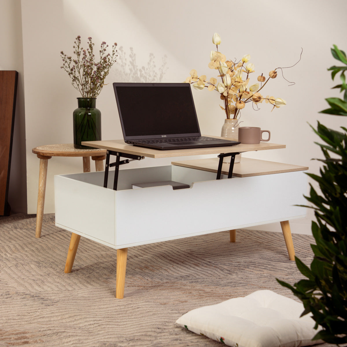 Homla Coffee Table  Anzabi  With Lifting Top White  105X50.5X43.5 Cm