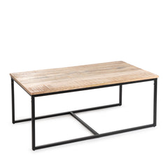 Homla Coffee Table Set  Maya  Solid Mango Wood + Metal  110X60X45 Cm/50X50X40Cm