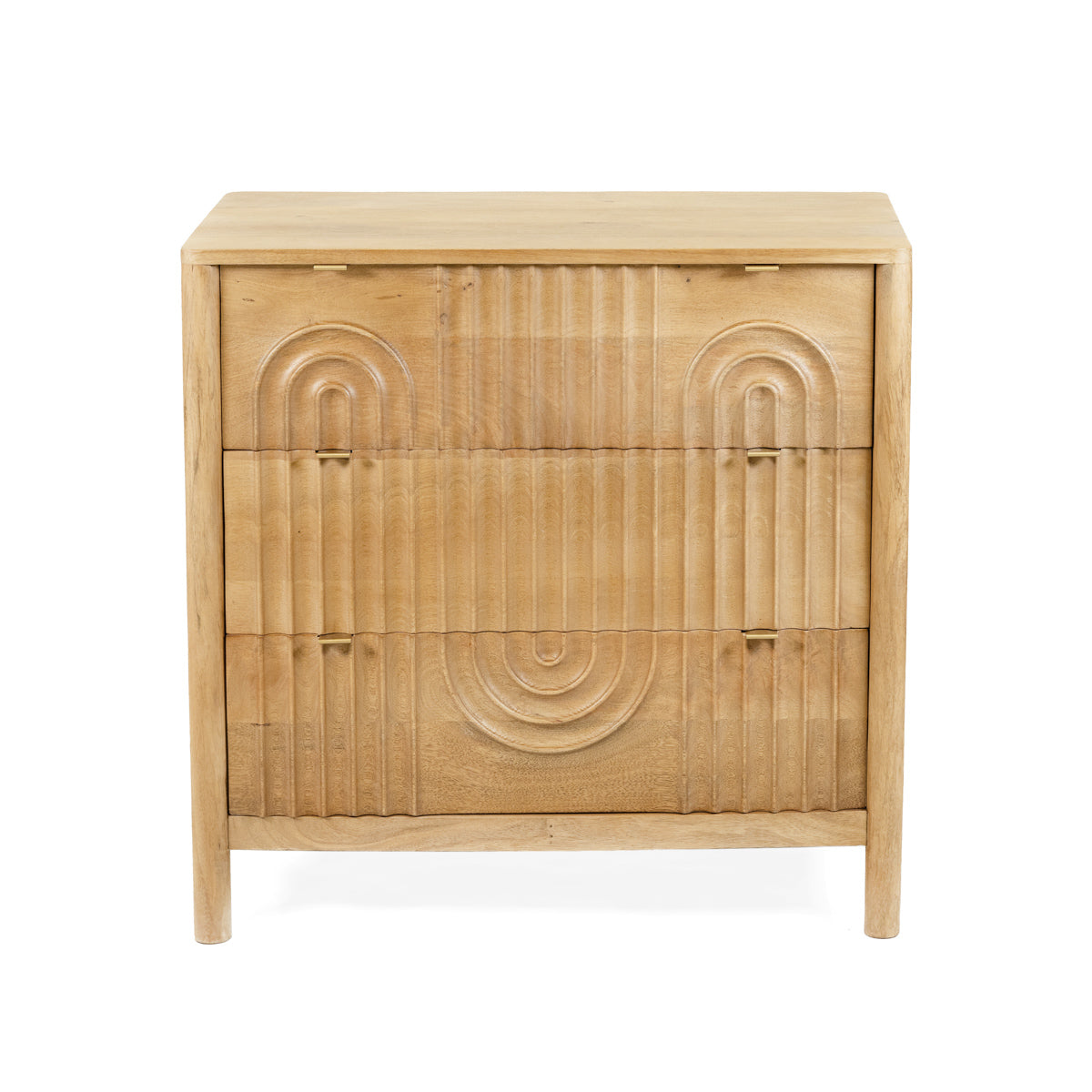 Homla Dresser  Surat  Solid Mango Wood With 3 Drawers  76X40X75cm