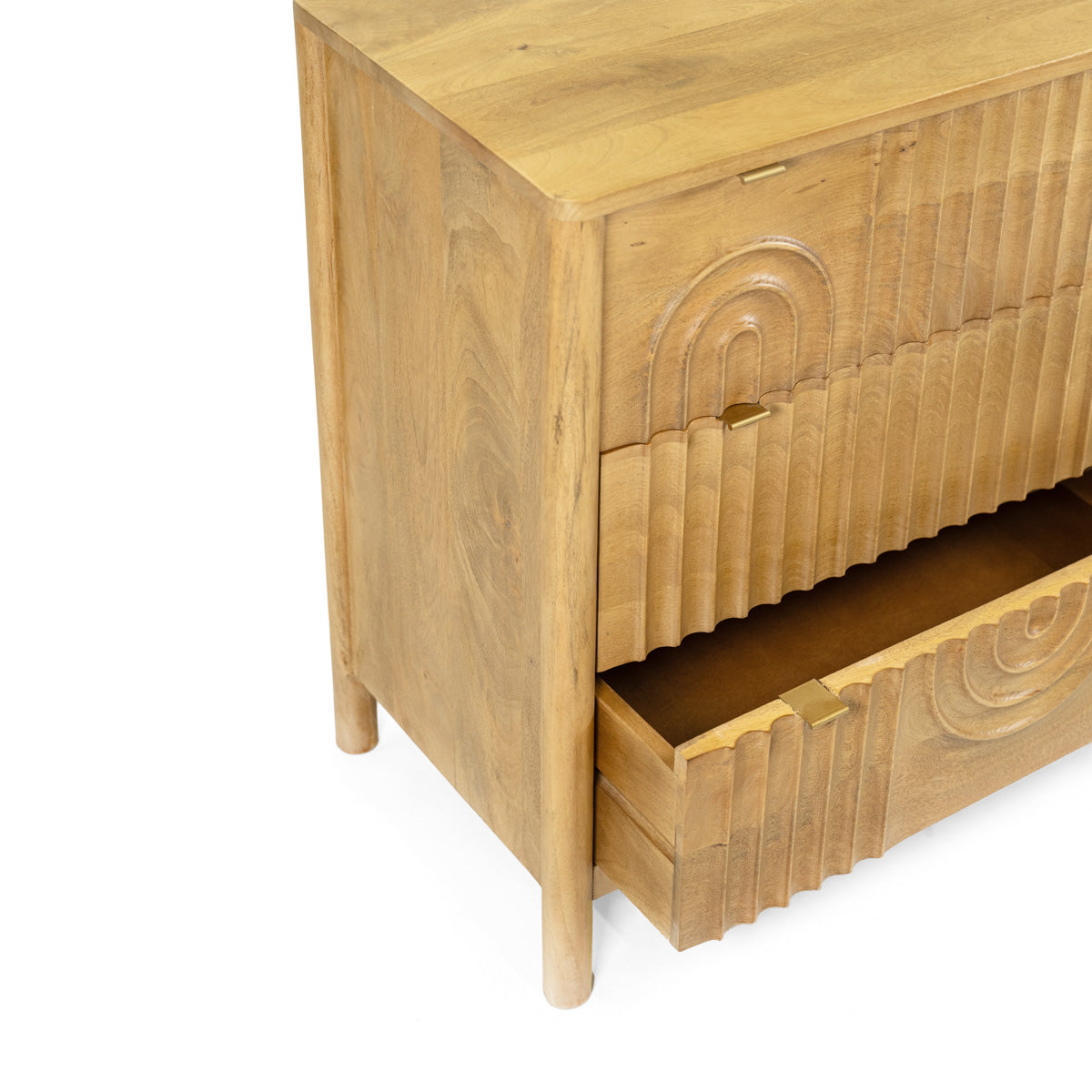 Homla Dresser  Surat  Solid Mango Wood With 3 Drawers  76X40X75cm