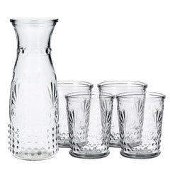 Homla Lorens 2 Carafe With Glasses Transparent 5 Pcs.