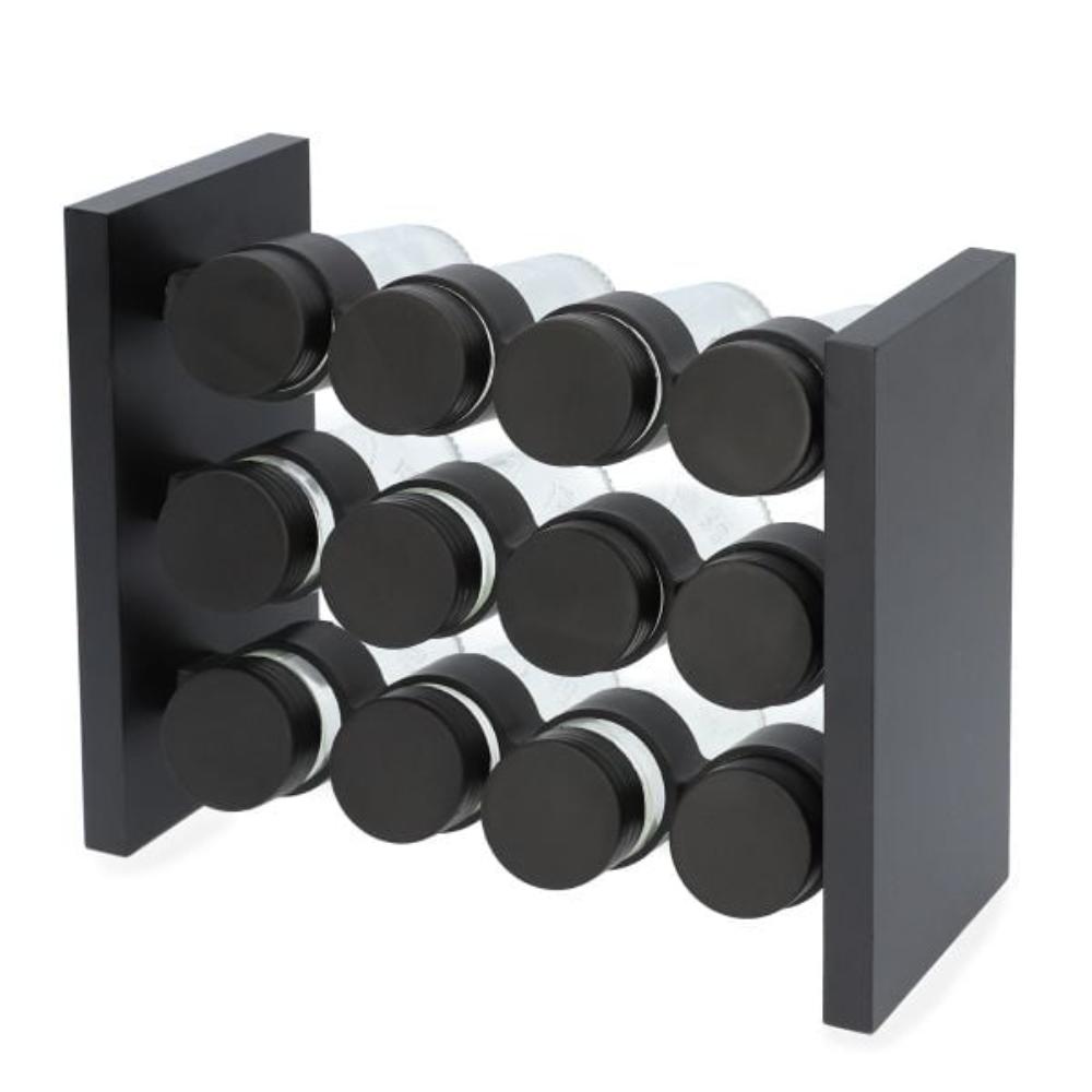 Homla Otto Spice Rack Black 26X21cm 12jars