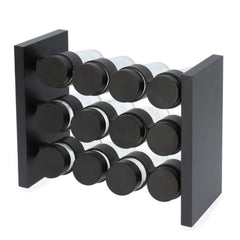 Homla Otto Spice Rack Black 26X21cm 12jars
