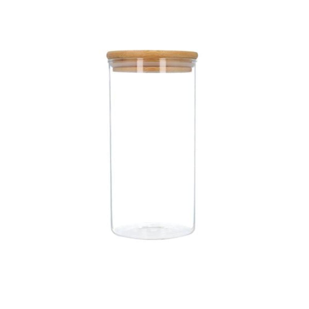 Homla Erle Glass Container w Bamboo Lid  0,9L