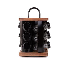 Homla Lenne Set Of Spices on swivel Stand  28X16X16cm
