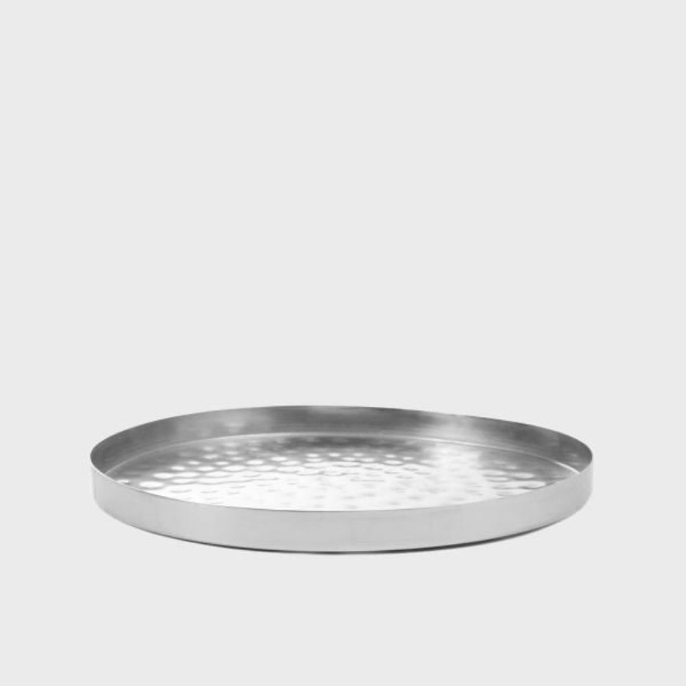 Homla Dritto Tray Hammered Silver 23X23X1.5